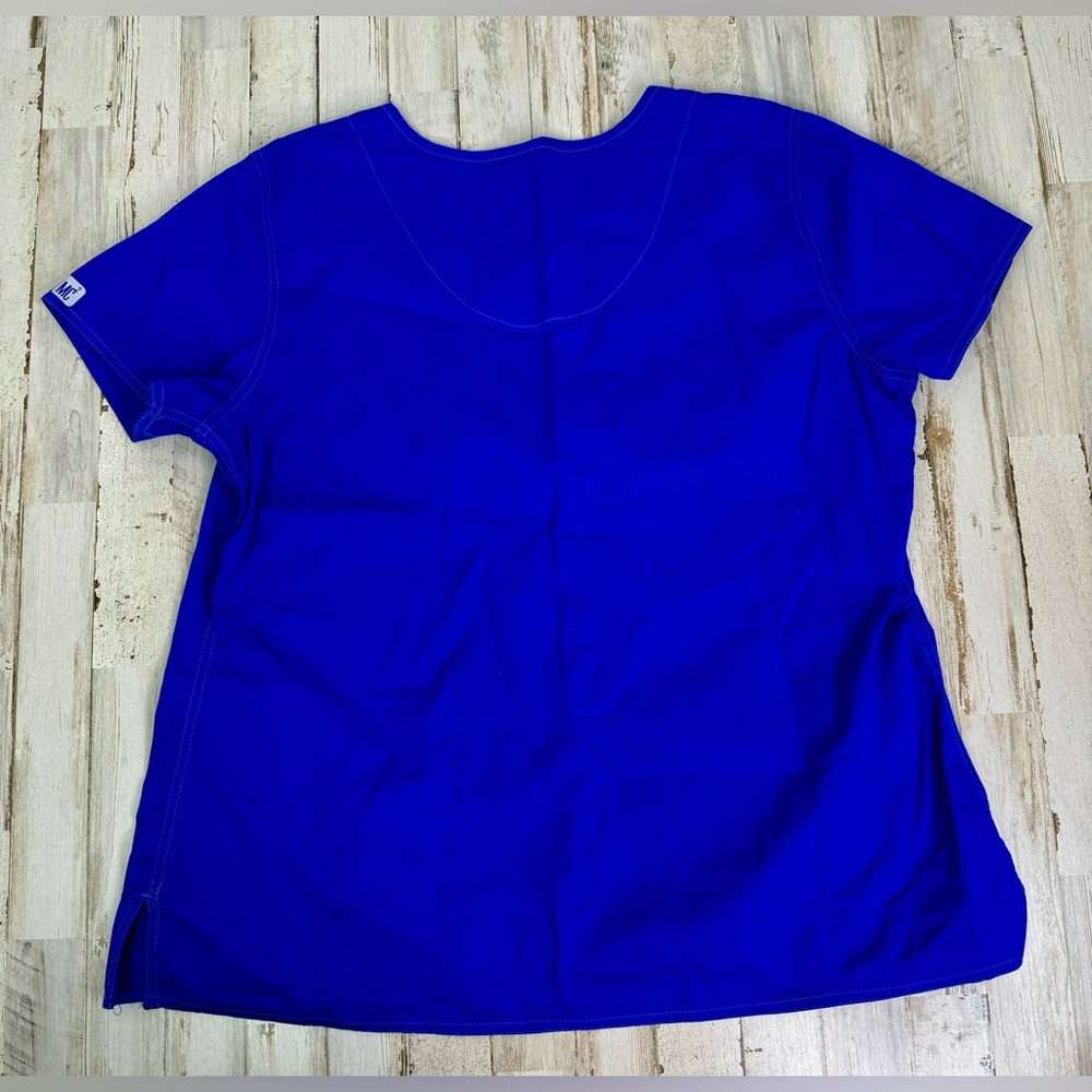 MC2 Scrub Set XL Blue Pocket V-Neck Top/ Medium Elastic Waist Cargo Bottom - Picture 14 of 14